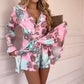 👗Blomstermote for kvinner med lange ermer og midje