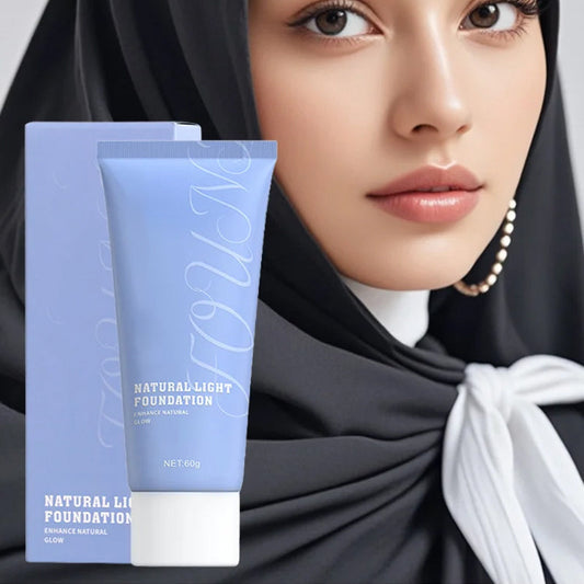 «✨ Natural Radiance Foundation | 24H Waterproof Wear 💦 | Vegansk og ikke-komedogen 🌿»