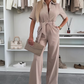 🌸Sommersalg 49% rabatt🌸Knappkjole for kvinner med slips i midjen