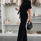 🌸Sommersalg 49% rabatt🌸Knappkjole for kvinner med slips i midjen