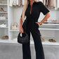 🌸Sommersalg 49% rabatt🌸Knappkjole for kvinner med slips i midjen