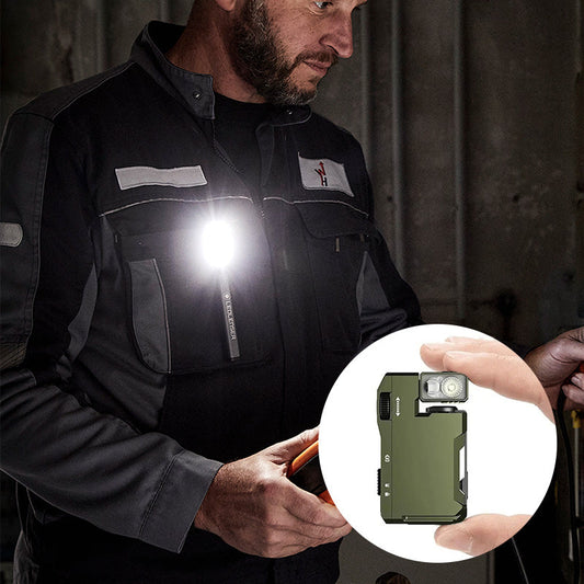 Bærbar minilommelykt med roterbart hode