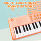 37-tangenters pianotastatur for barn med mikrofon