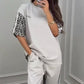 🌺  2025 Nya Arrive - 49% rabatt 🌺  Patchwork Sweatshirt med leopardtrykk