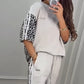 🌺  2025 Nya Arrive - 49% rabatt 🌺  Patchwork Sweatshirt med leopardtrykk