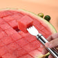 2-i-1 vannmelonskjærekniv og -gaffel i rustfritt stål