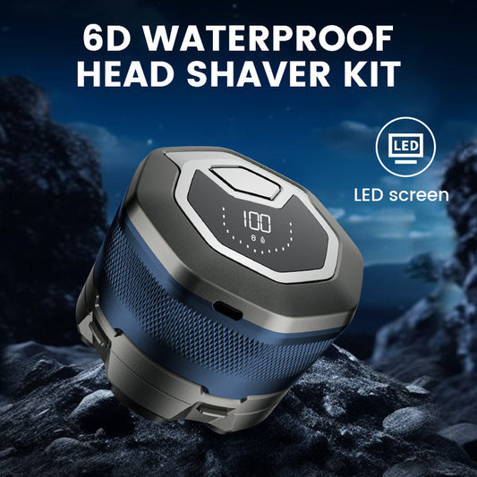 6D vanntett barbermaskinsett for skallede menn