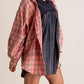 🔥Varmt salg 49% rabatt🔥🏆 Mineral Washed Button Down Plaid-skjorte til dame