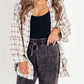 🔥Varmt salg 49% rabatt🔥🏆 Mineral Washed Button Down Plaid-skjorte til dame