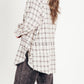 🔥Varmt salg 49% rabatt🔥🏆 Mineral Washed Button Down Plaid-skjorte til dame