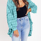 🔥Varmt salg 49% rabatt🔥🏆 Mineral Washed Button Down Plaid-skjorte til dame
