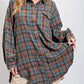 🔥Varmt salg 49% rabatt🔥🏆 Mineral Washed Button Down Plaid-skjorte til dame