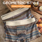 Pustende boxershorts for menn med geometrisk mønster (kjøp 1 få 2 gratis)