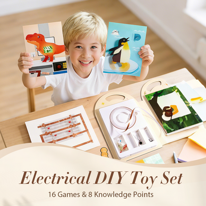 Elektrisk DIY-lekesett: 16 spill og 8 kunnskapspunkter
