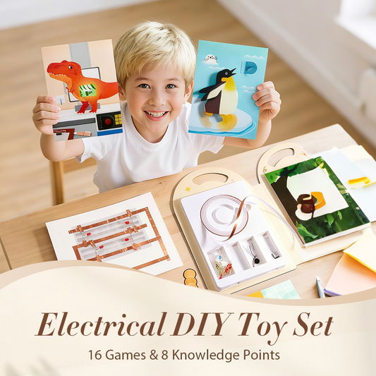 Elektrisk DIY-lekesett: 16 spill og 8 kunnskapspunkter