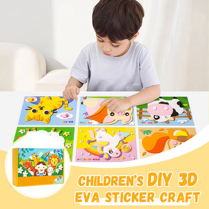 DIY 3D EVA-skumklistremerkehåndverk for barn