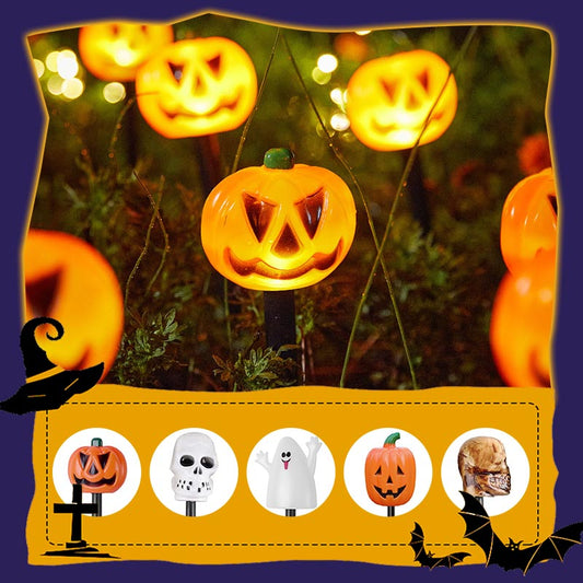 Halloween gresskarhage solcellelampe