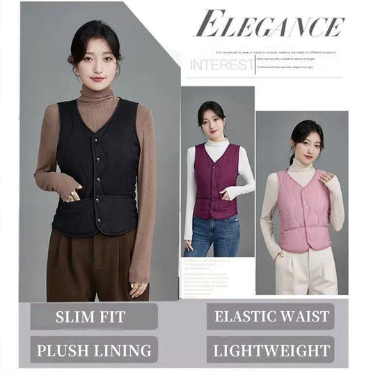 Slim Fit vattert vest for kvinner
