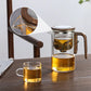 Vannseparator Glass Teapot med Trehåndtak