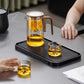 Vannseparator Glass Teapot med Trehåndtak