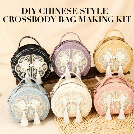 DIY-sett for å lage en crossbody-veske i kinesisk stil