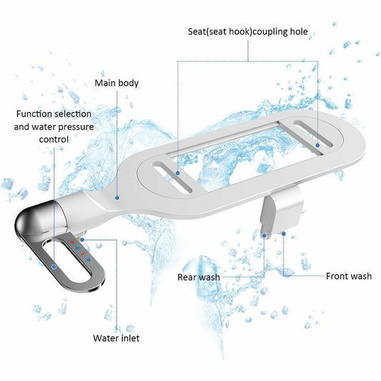 ❤️💦Badrom Ikke-elektrisk toalettvasker med dobbel dyse Bidet Hygienisk selvvaskende bidet✨