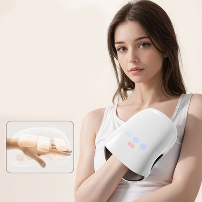 3-trinns trådløs håndmassasjeapparat med varme og kompresjon