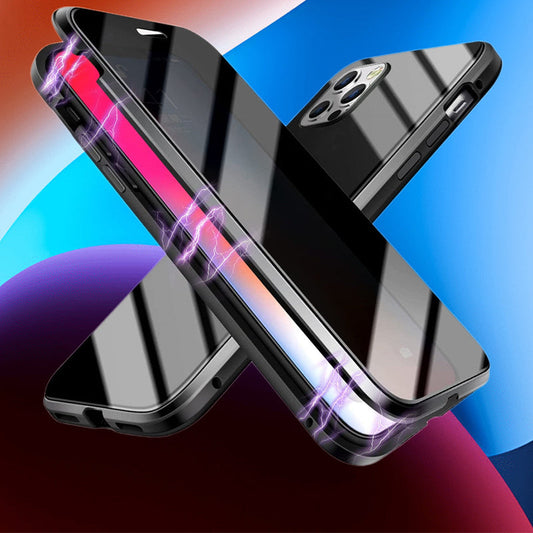 💥 Dobbeltsidig herdet glass Fullstendig beskyttende telefonveske