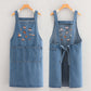 Unisex vintage denim barista forkle