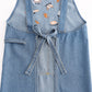 Unisex vintage denim barista forkle