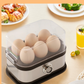 Multifunksjonell eggekoker med gjennomsiktig lokk