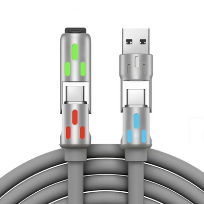 🔥 I dag -50%! ⚡ Universell 4-i-1 RGB hurtigladekabel