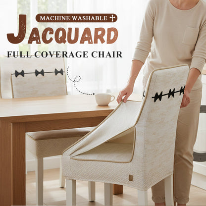 Stoltrekk med full dekning og elegant jacquard