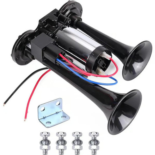 🚨50 % RABATT! Toghorn 120 dB – Passer lastebiler, biler og båter | 12V/24V, vanntett og verktøyfri installasjon 🚛🔊