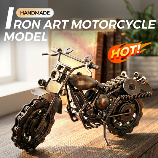 Håndlaget jernkunst-motorsykkelmodell