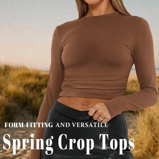 Slim Fit Crop Top-sett for kvinner
