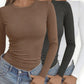 Slim Fit Crop Top-sett for kvinner