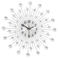 ✨🕰️ Kreativ veggklokke med rhinestones – Stille, minimalistisk luksus for stuen, spisestuen og entreen! 💎🏡