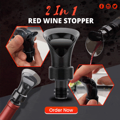 🧪 2-i-1 Vinbesparer – Vakuumpumpe og forsegler, Bevarer friskhet og aroma ✨