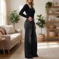 Retro-flarejeans for kvinner med lommer