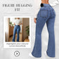 📢📢48 % RABATT!!⏰Damejeans med høy midje og stretch, flare
