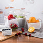 🥗 50 % RABATT! 🎁 Oppbevaringsbeholder for fersk frukt og grønnsaker – Holder frukten frisk, luftig og plassbesparende 🧊