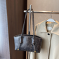 Vintage skulderveske i PU-lær for kvinner