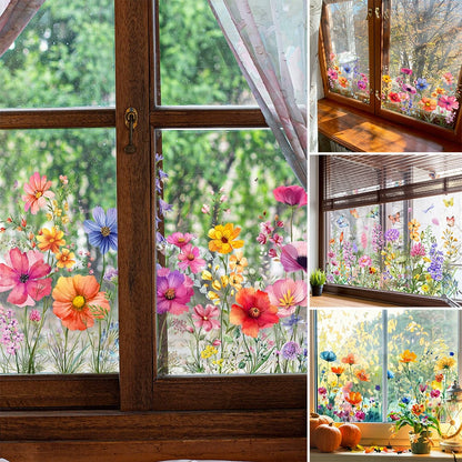 Fargerik Blomsterbukett Vindusklistremerke