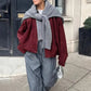 Motejakke for kvinner i suede-look