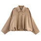 Motejakke for kvinner i suede-look