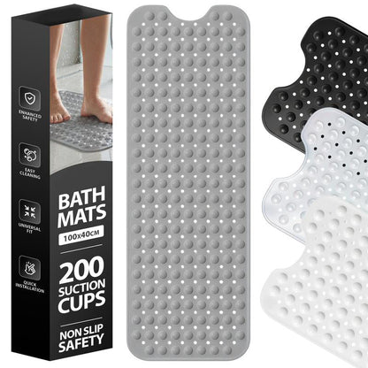 💎 50 % RABATT! 💎 40"x16" sklisikker badematte med sugekopper – full dekning, rask drenering og myk PVC-komfort 💦🛁