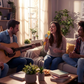 Trådløs Bluetooth-håndholdt mikrofon med LED-lys