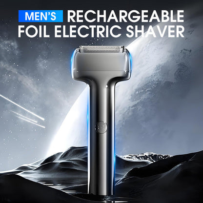 💎 I dag – 50 % rabatt! 🪒 Oppladbar barbermaskin med folie for menn – 60 minutters batteritid, IPX6, trådløs og svært stillegående, egnet for sensitiv hud 🧔⚡