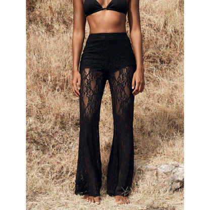 🥳2026 Hot Seller🥳💞 Salget oversteg 50 000! 💥👵👖 46 % rabatt! Høyt liv, bukser med vidde i blonder – elegant og komfortabelt, magevennlig design, elastisk linning, lett å ta av og på. 🌸✨